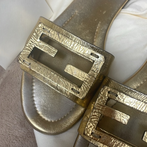 Fendi Gold Sandals/Flats - Picture 4 of 16